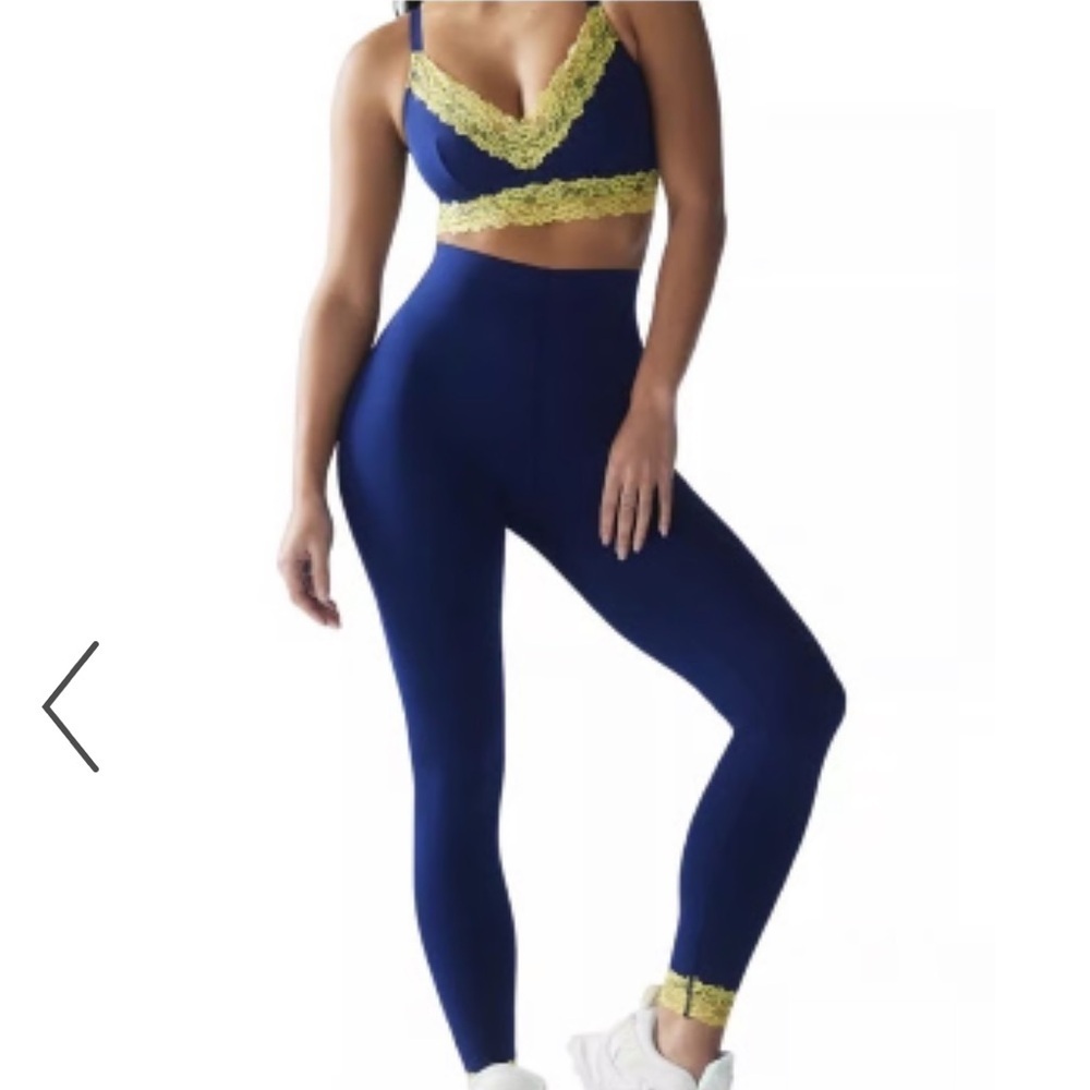 Savage X Fenty Blue and Yellow Leggings